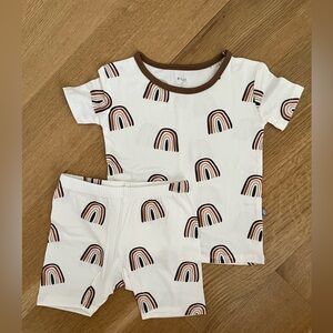 Kyte Baby Coffee Rainbow SS PJs 3T